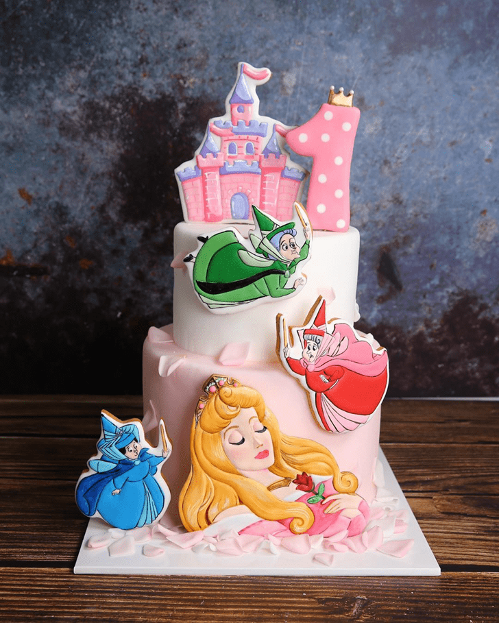 Comely Sleeping Beauty Cake